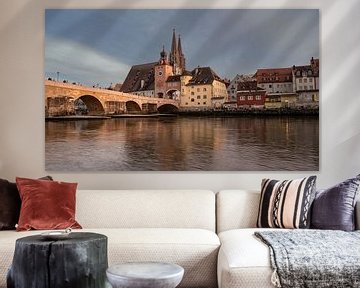 Regensburg in het avondlicht van Rainer Pickhard