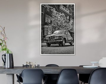 SAAB 96 Schwarz/Weiß von Pierre Verhoeven