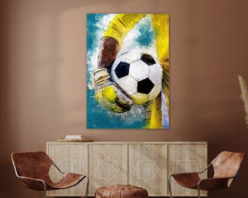 Fußballspieler Sport Aquarell #Fußball von JBJart Justyna Jaszke
