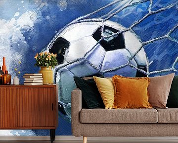Football player sport watercolor #football by JBJart Justyna Jaszke