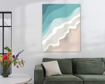 The beach with the waves of the sea by Studio Miloa