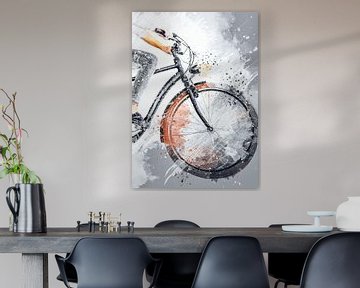 Biker Aquarell Sport #Fahrrad von JBJart Justyna Jaszke