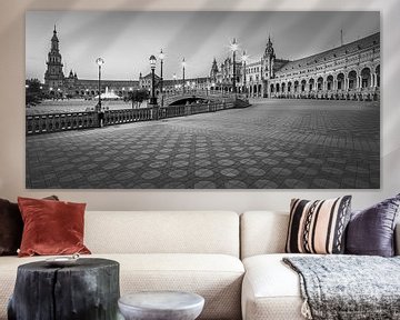Plaza de España en noir et blanc