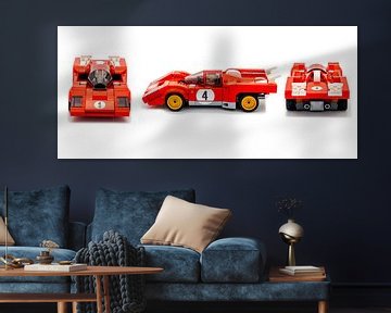 Lego Ferrari 512M collage van Sonia Alhambra Mosquera