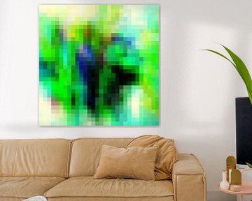 abstract schilderen comp. B1 als pixel schilderen