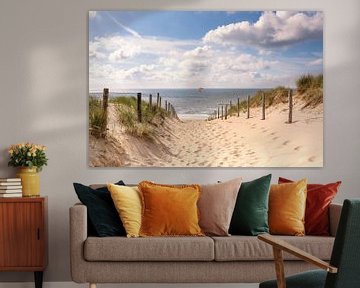 Beach entrance in the dunes with kite in the picture by KB Design & Photography (Karen Brouwer)