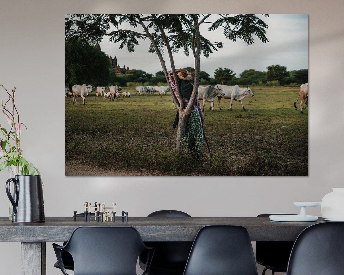 Voorbeeld van het werk in een kamer