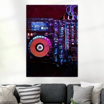 DJ-Set Aquarellmalerei #dj von JBJart Justyna Jaszke