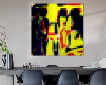 abstrakte Malerei als Pixelbild