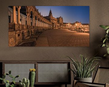 Panorama der Plaza de España, Sevilla von Henk Meijer Photography