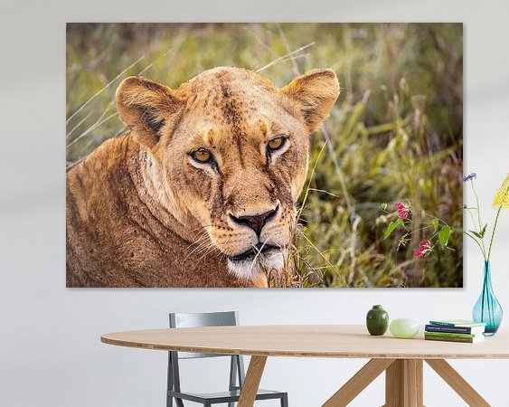 Voorbeeld van het werk in een kamer