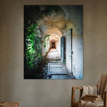 Corridor in Abandoned Monastery.
