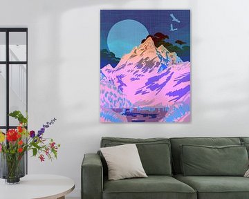 Moonlight mountains by FRESH Fine Art