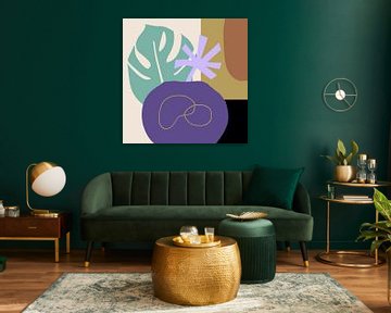 Nature in Mid Century Modern Retro Style by FRESH Fine Art