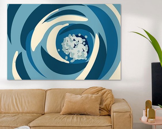 Voorbeeld van het werk in een kamer