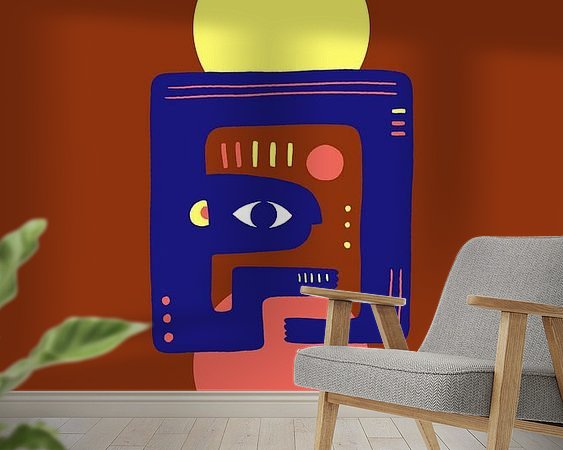 Voorbeeld van het werk in een kamer