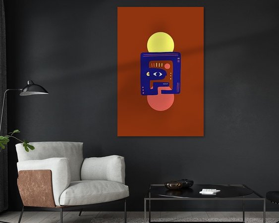 Voorbeeld van het werk in een kamer