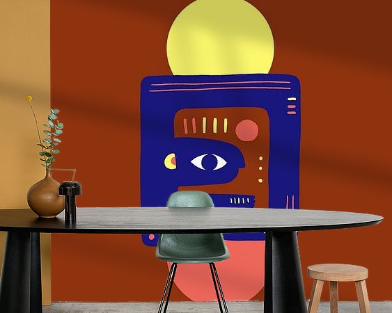 Voorbeeld van het werk in een kamer