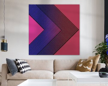 Abstrakte Retro Geometrie Farbenfroh von FRESH Fine Art