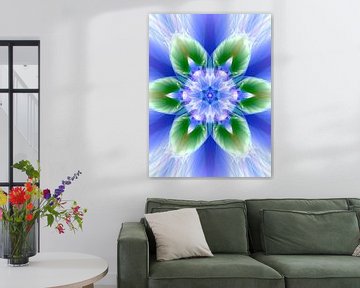 Mandala Digitalkunst 'Himmel und Erde von Ivonne Fuhren- van de Kerkhof