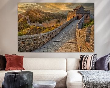 Coucher de soleil sur la Grande Muraille de Chine près de Pékin sur Chihong