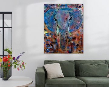 bunte Elefant von Femke van der Tak (fem-paintings)