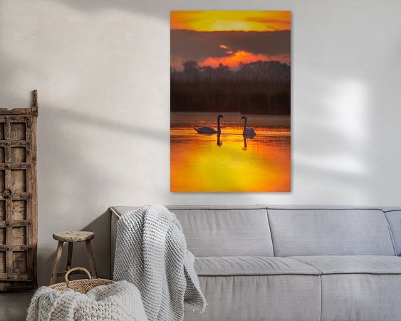 Voorbeeld van het werk in een kamer