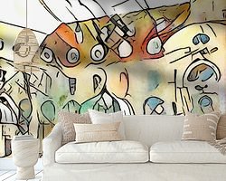 Voorbeeld van het werk in een kamer