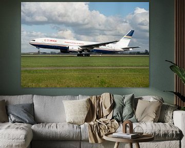 SC Braga op Privilege Style Boeing 777  van Jaap van den Berg