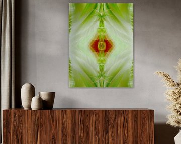 Mandala digital art 'Aarde engelen' van Ivonne Fuhren- van de Kerkhof