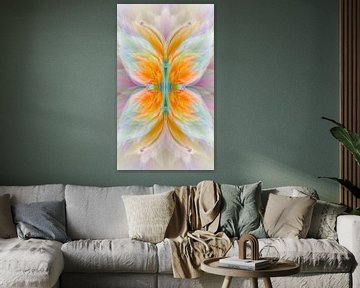 Mandala digitale Kunst 'Glücklicher Schmetterling von Ivonne Fuhren- van de Kerkhof