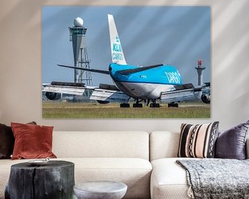 KLM Cargo Boeing 747-400ERF "Oranje" is geland. van Jaap van den Berg