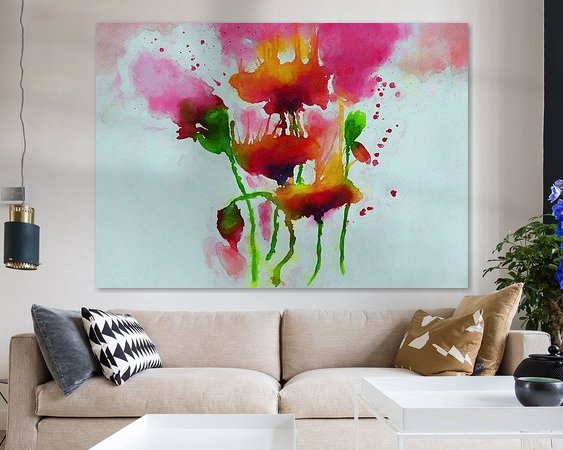 Voorbeeld van het werk in een kamer