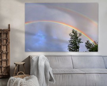 A double rainbow over a lake before a thunderstorm by MPfoto71