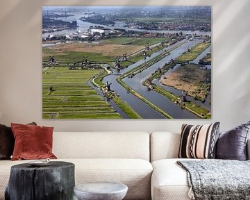 Kinderdijk Windmills Alblasserdam Aerial photo by Roel Dijkstra