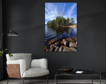 swedish water landscape/lake by Geertjan Plooijer