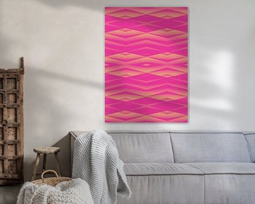 Abstrakte Geometrie Formen Pink von FRESH Fine Art