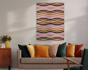 Abstracte Geometrische Vormen Warm Beige van FRESH Fine Art