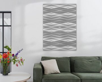 Abstrakte Geometrie Formen Grau von FRESH Fine Art