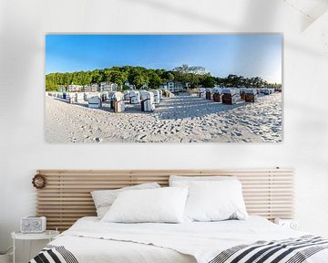 Panorama de chaises de plage sur la plage de Binz