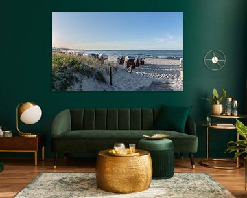 Panorama de chaises de plage sur la plage de Binz sur GH Foto & Artdesign