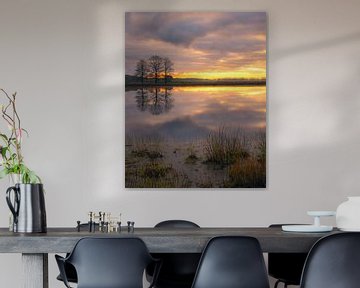 Sonnenaufgang im Scharreveld, Drenthe von Henk Meijer Photography
