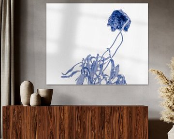 De blauwe digitale bloem van Jolanda de Jong-Jansen