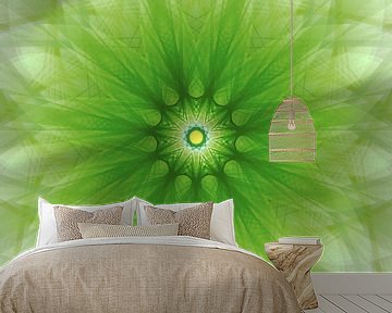 Mandala digital art 'Innerlijke zon' van Ivonne Fuhren- van de Kerkhof