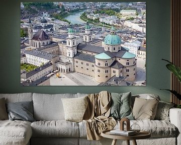 Salzbourg - Cathédrale de Salzbourg , Château de Mirabell, Église franciscaine sur t.ART