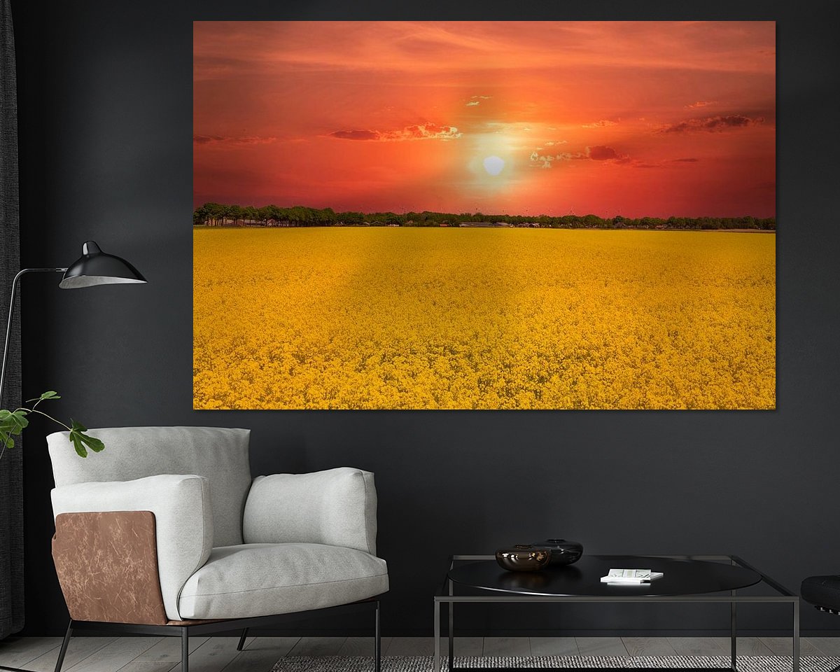 Voorbeeld van het werk in een kamer
