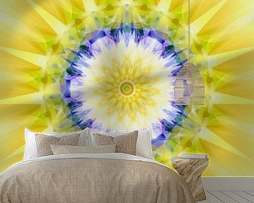 Mandala digital art 'Healing sun' van Ivonne Fuhren- van de Kerkhof
