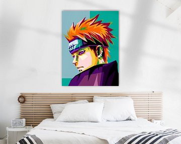 Anime Naruto Pain Akatsuki in der Pop-Art von miru arts
