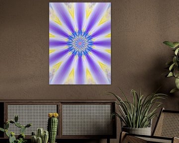 Mandala digital art 'Levenslust' van Ivonne Fuhren- van de Kerkhof