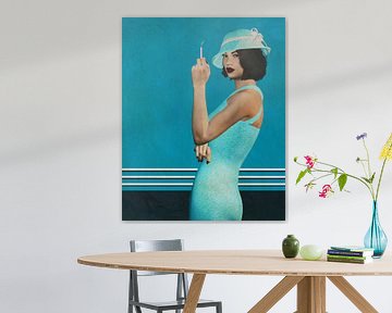 Het meisje met de kleine blauwe hoed van Jan Keteleer (JanKé): Een reis voorbij het canvas